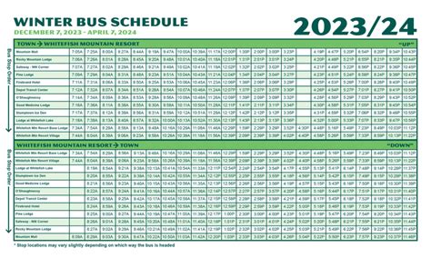 spirit mountain bus schedule.